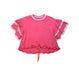A Pink Short Sleeve Tops from As Know As Ponpoko in size 7Y for girl. (Front View)