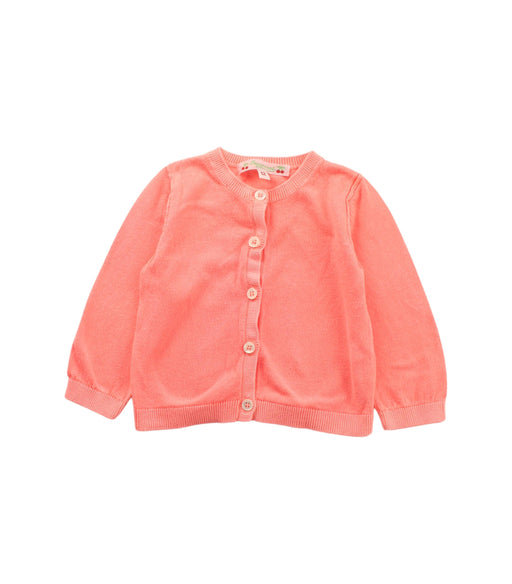A Peach Cardigans from Bonpoint in size 6-12M for girl. (Front View)
