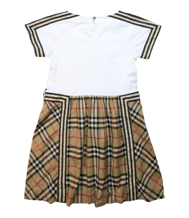 A Multicolour Short Sleeve Dresses from Burberry in size 8Y for girl. (Back View)