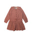 A Brown Long Sleeve Dresses from Burberry in size 8Y for girl. (Front View)