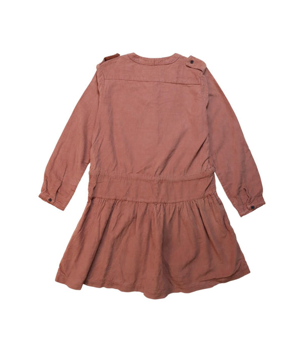 A Brown Long Sleeve Dresses from Burberry in size 8Y for girl. (Back View)