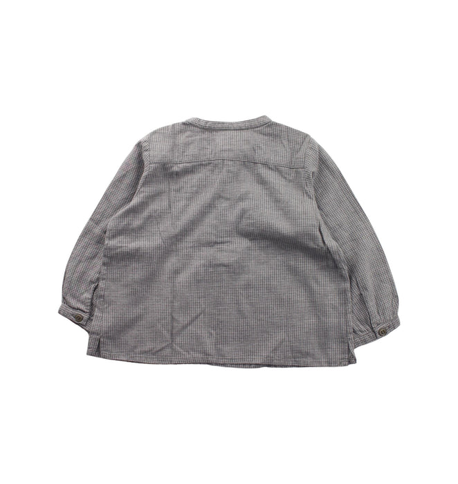 A Grey Long Sleeve Tops from Bonpoint in size 6-12M for girl. (Back View)