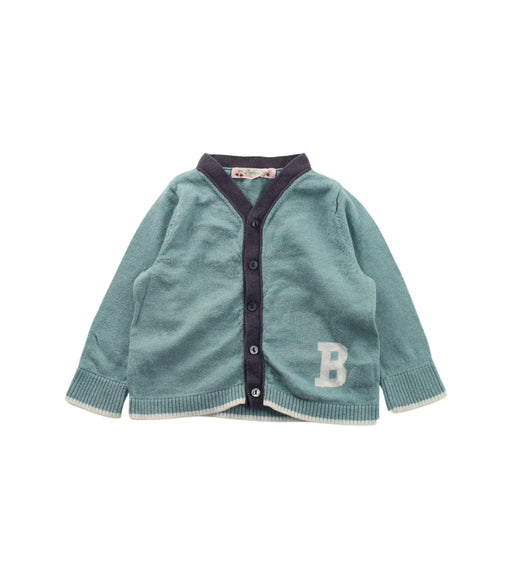 A Green Cardigans from Bonpoint in size 6-12M for boy. (Front View)