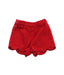 A Red Shorts from Jacadi in size 3-6M for girl. (Front View)