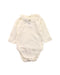 A White Long Sleeve Bodysuits from Jacadi in size 0-3M for neutral. (Front View)