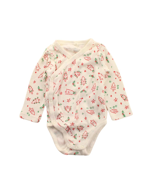 A White Long Sleeve Bodysuits from Stella McCartney in size 0-3M for neutral. (Front View)