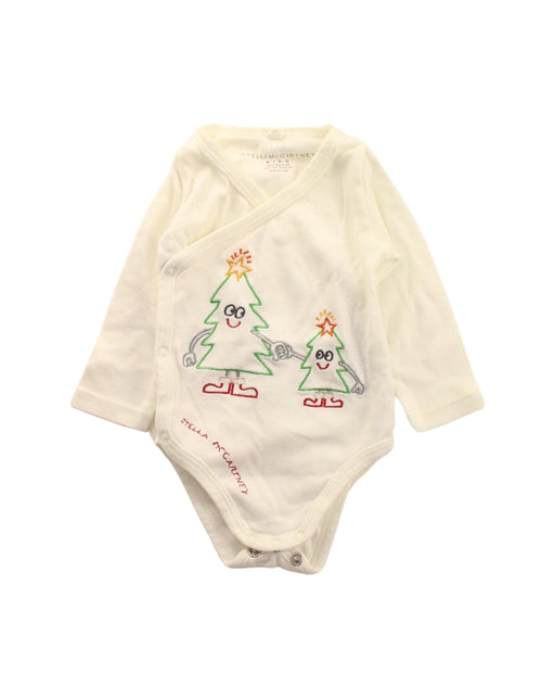 A White Long Sleeve Bodysuits from Stella McCartney in size 0-3M for boy. (Front View)