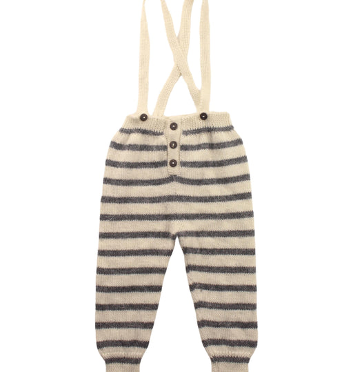 A Ivory Long Overalls from Oeuf in size 6-12M for girl. (Front View)