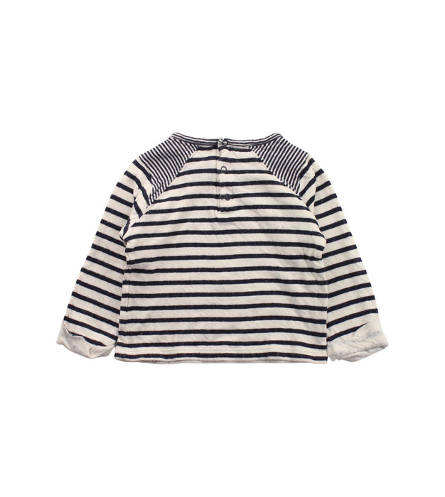 A Black Long Sleeve Tops from Petit Bateau in size 6-12M for boy. (Back View)
