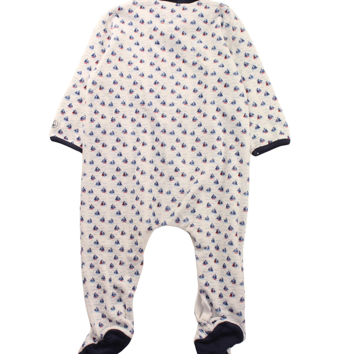 A Blue Onesies from Petit Bateau in size 6-12M for boy. (Back View)