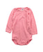 A Pink Long Sleeve Bodysuits from Petit Bateau in size 6-12M for girl. (Front View)