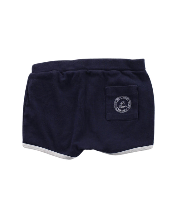 A Blue Shorts from Petit Bateau in size 2T for girl. (Back View)