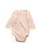 A Pink Long Sleeve Bodysuits from Les Enfantines in size Newborn for girl. (Front View)