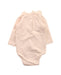 A Pink Long Sleeve Bodysuits from Les Enfantines in size 0-3M for girl. (Back View)