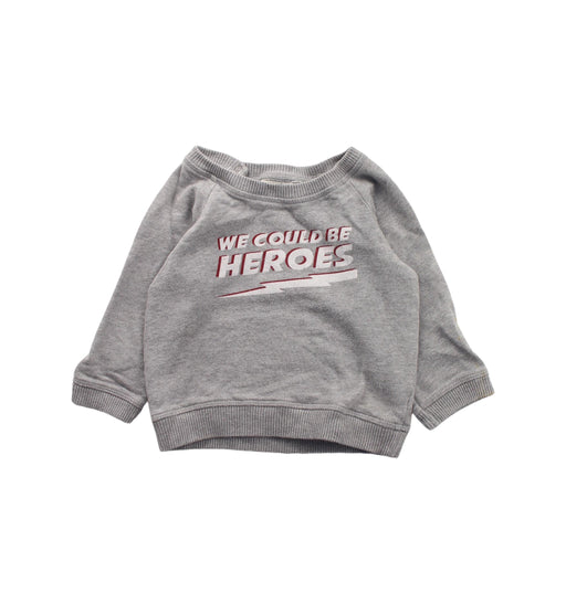 A Grey Crewneck Sweatshirts from Louis Louise in size 6-12M for girl. (Front View)