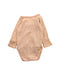 A Beige Long Sleeve Bodysuits from Quincy Mae in size 0-3M for neutral. (Back View)