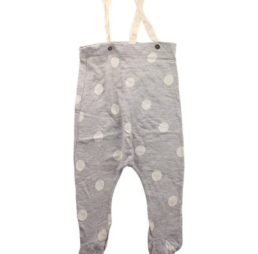 A Grey Long Overalls from 1 + in the family in size 6-12M for neutral. (Front View)
