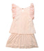 A Peach Short Sleeve Dresses from Chloe in size 8Y for girl. (Back View)