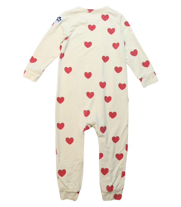 A Red Long Sleeve Jumpsuits from Mini Rodini in size 12-18M for girl. (Back View)
