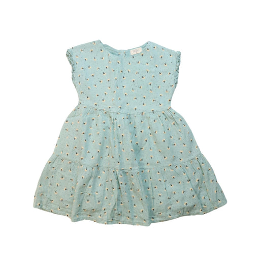 A Green Short Sleeve Dresses from Buho in size 3T for girl. (Front View)