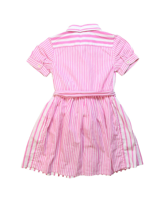 A Pink Short Sleeve Dresses from Polo Ralph Lauren in size 3T for girl. (Back View)