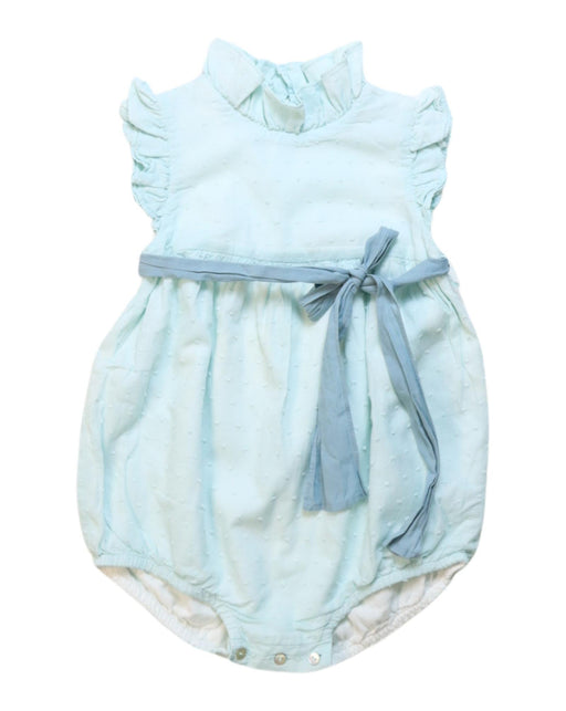 A Blue Short Sleeve Bodysuits from Laranjinha in size 18-24M for girl. (Front View)