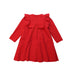 A Red Long Sleeve Dresses from Il Gufo in size 2T for girl. (Back View)