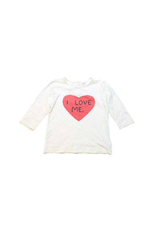 A White Long Sleeve T Shirts from Oeuf in size 18-24M for girl. (Front View)