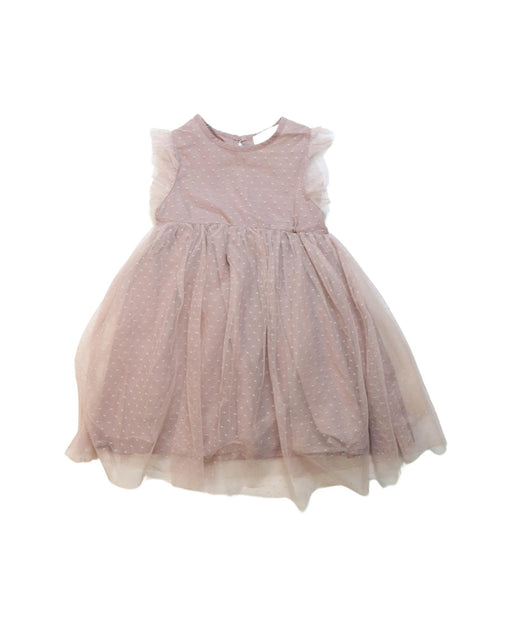 A Pink Sleeveless Dresses from Creamie in size 12-18M for girl. (Front View)