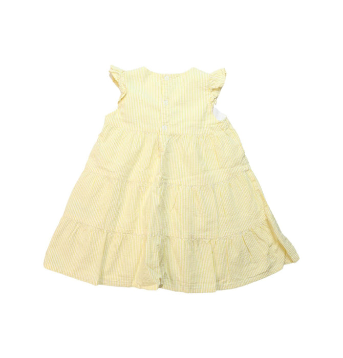 A Yellow Sleeveless Dresses from Petit Bateau in size 18-24M for girl. (Back View)