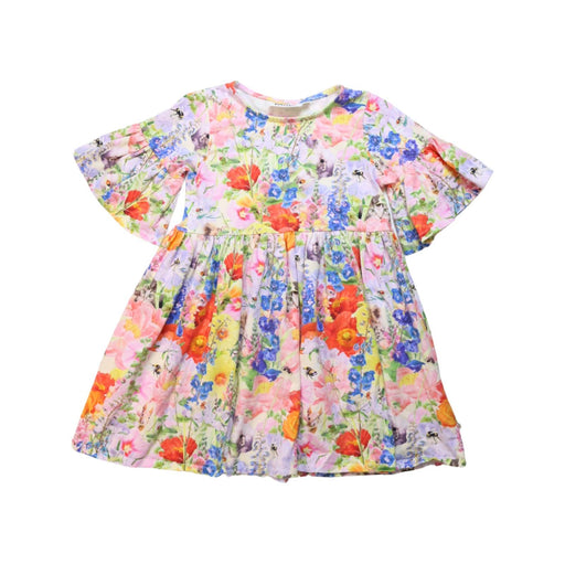 A Multicolour Short Sleeve Dresses from Molo in size 3T for girl. (Front View)