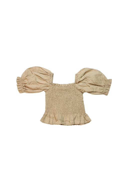 A Brown Short Sleeve Tops from Seed in size 2T for girl. (Front View)