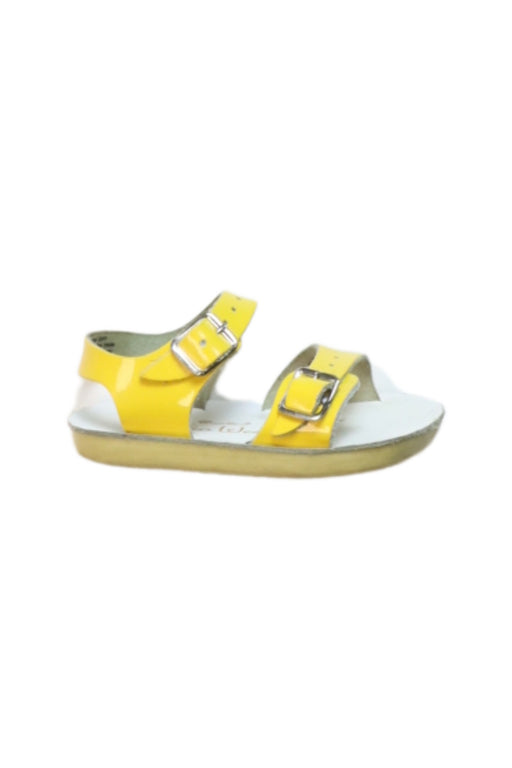 A Yellow Sandals from Sun-San in size 12-18M for girl. (Front View)
