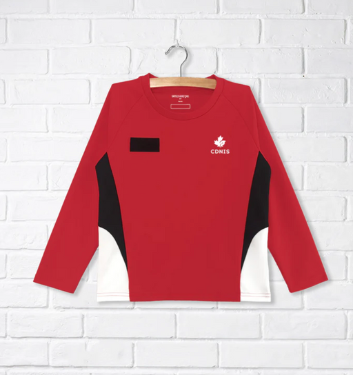 A Red Long Sleeve T Shirts from CDNIS in size 4T for neutral. (Front View)