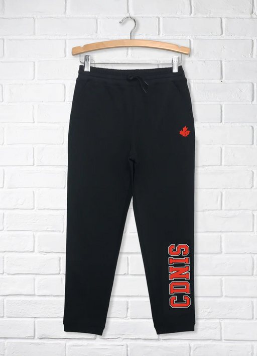 A Black Sweatpants from CDNIS in size 4T for neutral. (Front View)