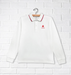 A White Long Sleeve Polos from CDNIS in size 4T for neutral. (Front View)