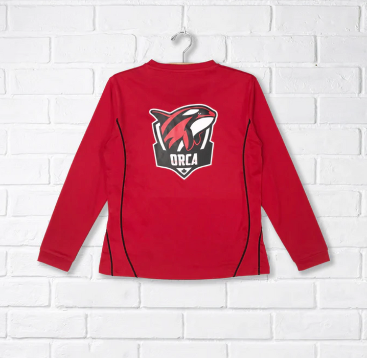 A Red Long Sleeve T Shirts from CDNIS in size 4T for neutral. (Back View)