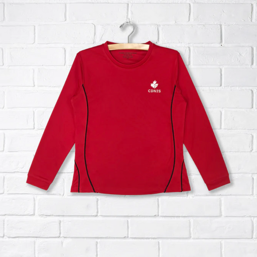 A Red Long Sleeve T Shirts from CDNIS in size 4T for neutral. (Front View)