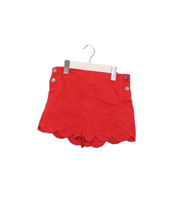 A Red Shorts from Jacadi in size 5T for girl. (Front View)