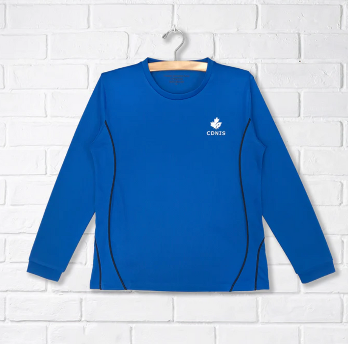 A Blue Long Sleeve T Shirts from CDNIS in size 4T for neutral. (Front View)