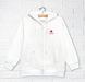 A White Zippered Sweatshirts from CDNIS in size 4T for neutral. (Front View)