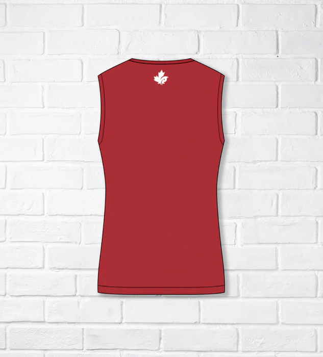 A Red Sleeveless T Shirts from CDNIS in size 4T for neutral. (Back View)