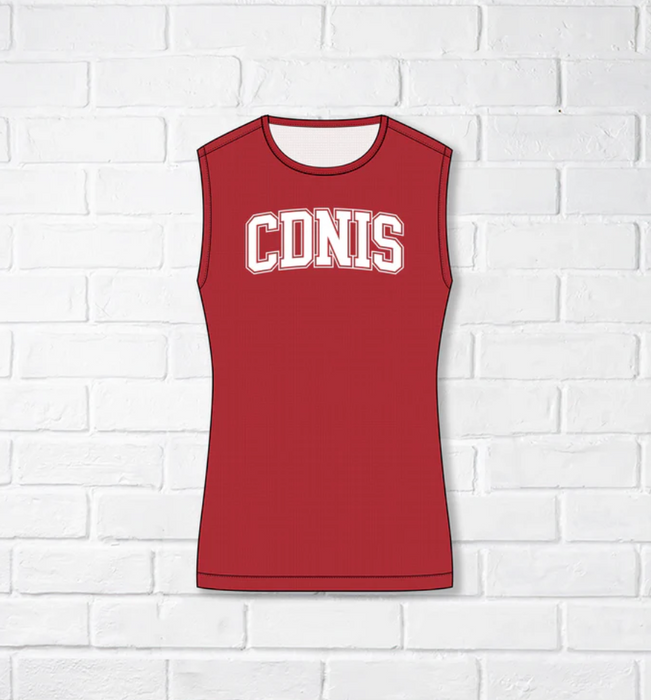 A Red Sleeveless T Shirts from CDNIS in size 4T for neutral. (Front View)