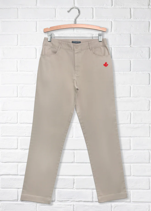 A Beige Casual Pants from CDNIS in size 4T for girl. (Front View)