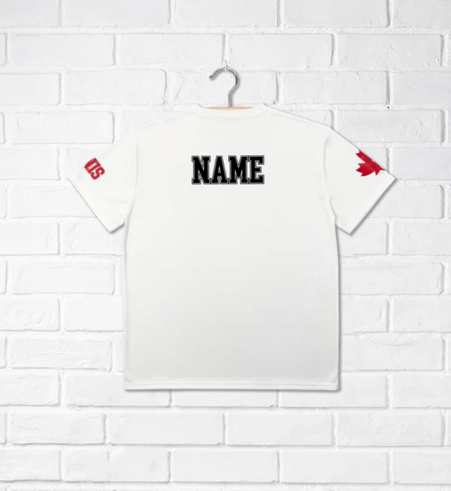 A White Short Sleeve T Shirts from CDNIS in size 4T for neutral. (Back View)