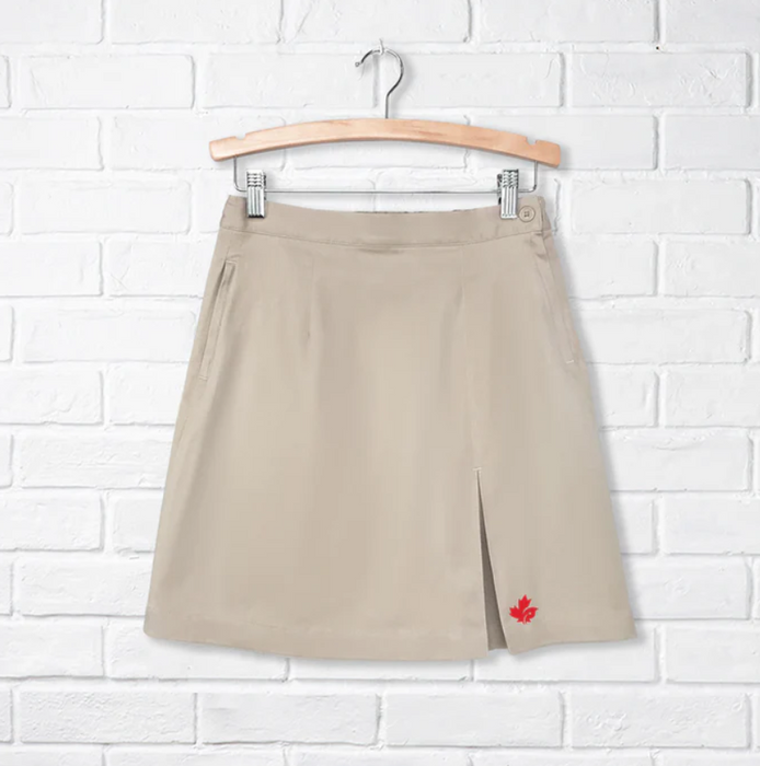 A Beige Skorts from CDNIS in size 4T for girl. (Front View)