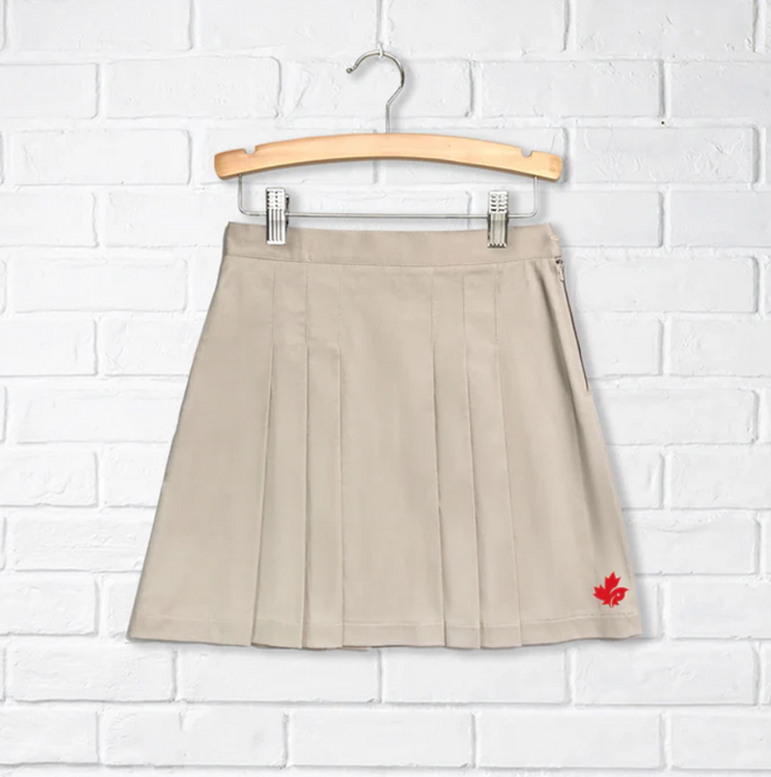 A Beige Mid Skirts from CDNIS in size 4T for girl. (Front View)