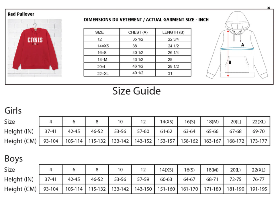 A Red Hooded Sweatshirts from CDNIS in size 4T for neutral. 