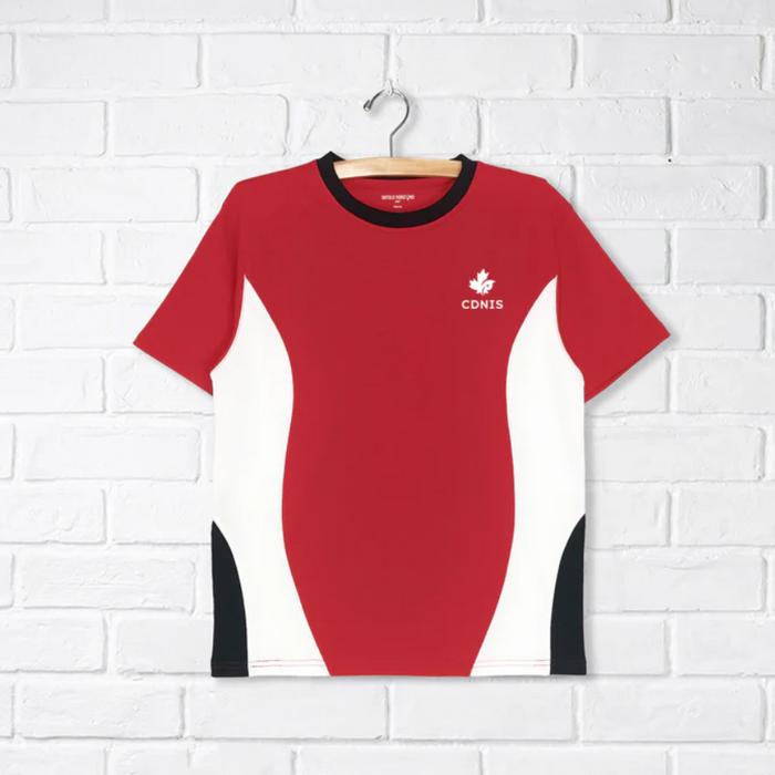 A Red Short Sleeve T Shirts from CDNIS in size 4T for neutral. (Front View)