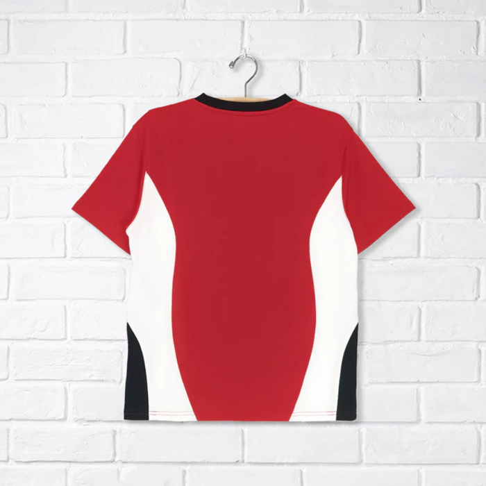 A Red Short Sleeve T Shirts from CDNIS in size 4T for neutral. (Back View)